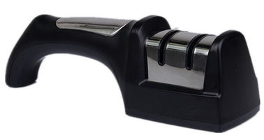 2 Stage Diamond Wheel Knife Sharpener , Pull Through Manual Knife Sharpener