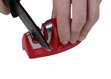 Outdoor Two Stage Knife Sharpener / ABS Plastic Knife Sharpener With Blister Card