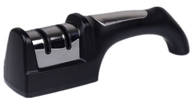 2 Stage Diamond Wheel Knife Sharpener , Pull Through Manual Knife Sharpener